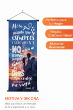 Load image into Gallery viewer, Banner decorativo pergamino  con Josué 1.9