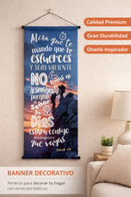 Load image into Gallery viewer, Banner decorativo pergamino  con Josué 1.9