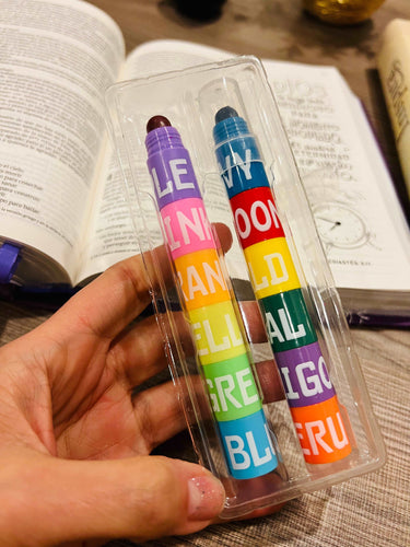Marcatextos de gel. 6 colores en uno.